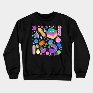 Sweet Kit Black Crewneck Sweatshirt